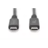 DIGITUS Kabel połączeniowy USB 4.0 Type-C na Type-C maks. rozdzielczość 8K 30 Hz PD3.0 40 Gbit/s 1 m