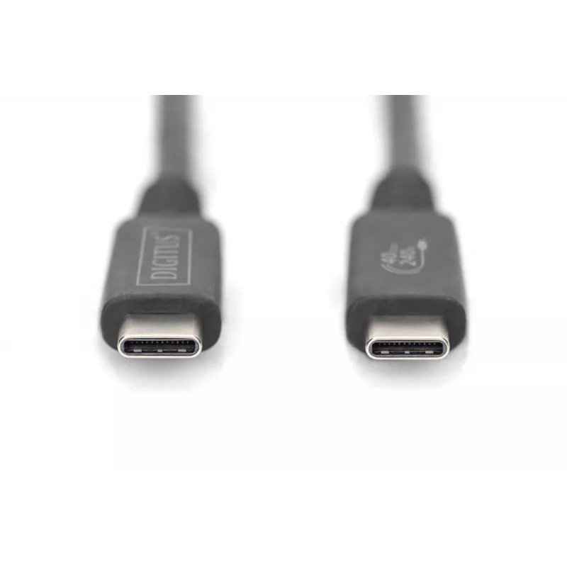 DIGITUS Kabel połączeniowy USB 4.0 Type-C na Type-C maks. rozdzielczość 8K 30 Hz PD3.0 40 Gbit/s 1 m