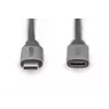 Przedłużacz DIGITUS USB-C/M do USB-C/F PD60W Gen1 USB3.0 1m 4K@60Hz