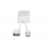 Rozdzielacz PoE DIGITUS Gigabit USB-A USB TYPE A Żeński