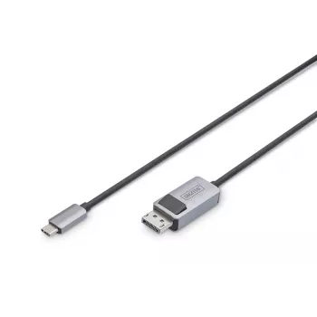 DIGITUS USB Type C to DP adapter kablowya 8Ka30Hz. HBR3 Alu Housing Czarny 1m