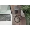 Kabel połączeniowy DIGITUS USB 4. Typ C na Typ C. Obudowa aluminiowa, oplot PP 8Ka60Hz. PD3.0. 40 Gbit/s. 1 m. czarny