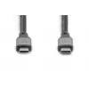 Kabel połączeniowy DIGITUS USB 4. Typ C na Typ C. Obudowa aluminiowa, oplot PP. 4K@60Hz. PD3.0. 20Gbit/s. 3m. czarny