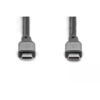 Kabel połączeniowy DIGITUS USB 4. Typ C na Typ C. Obudowa aluminiowa, oplot PP. 4K@60Hz. PD3.0. 20Gbit/s. 3m. czarny