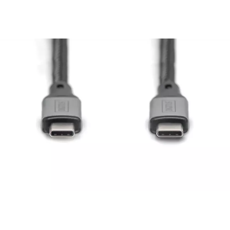 Kabel połączeniowy DIGITUS USB 4. Typ C na Typ C. Obudowa aluminiowa, oplot PP. 4K@60Hz. PD3.0. 20Gbit/s. 3m. czarny