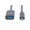 DIGITUS Active USB-C Extension kabel - 10G USB 3.2 Gen2 USB-C - USB-A (M/F) - 5m
