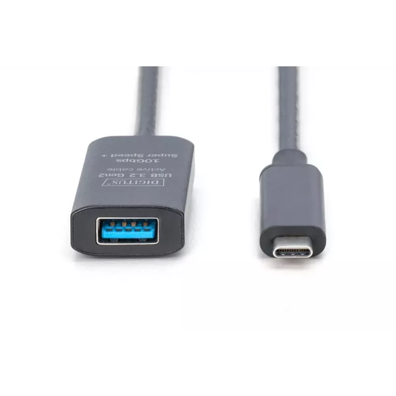 DIGITUS Active USB-C Extension kabel - 10G USB 3.2 Gen2 USB-C - USB-A (M/F) - 5m