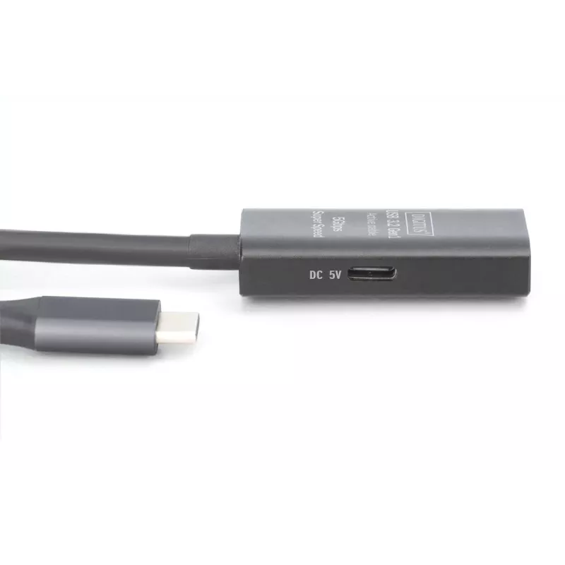 DIGITUS Aktywny przedłużacz USB-C - 5G USB 3.2 Gen1 USB-C - USB-A (M/Ż) - 5m