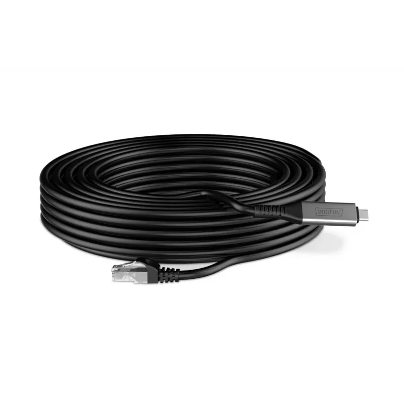 Kabel Ethernet DIGITUS USB-C 3.2 Gen1 - RJ45 - CAT6a S/FTP Czarny - 15 m
