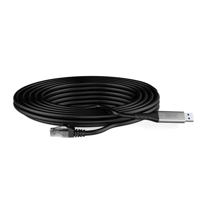 DIGITUS USB 3.2 Gen1 - RJ45 Ethernet kabel - CAT6a S/FTP Czarny - 2m