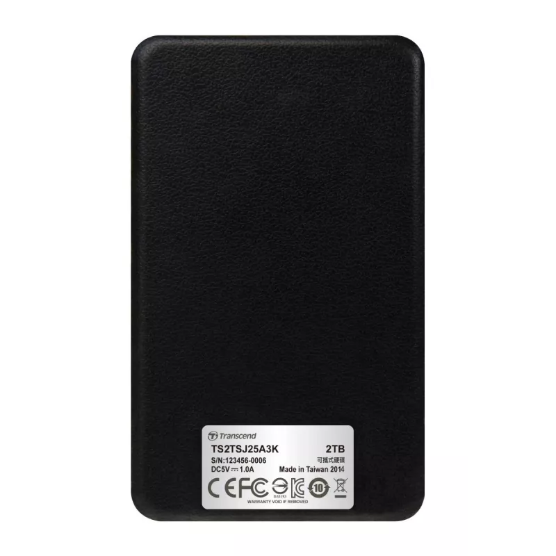 TRANSCEND Storejet 25a3 2TB SATA 2.5in USB3.0 Czarny
