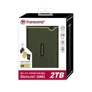 TRANSCEND Storejet 25m3 2 TB SATA 2,5 inch USB 3.0 Military zielony