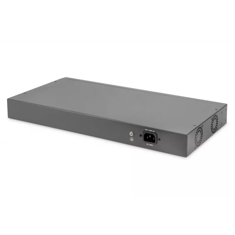 DIGITUS 24-portowy Fast Ethernet PoE Switch 2G Combo TP/SFP 390W