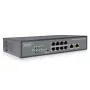 DIGITUS Fast Ethernet PoE af/at przełącznik 8-portowy + 2 uplinki, budżet mocy PoE 120 W, montaż w szafie rack