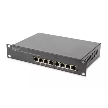 Ośmioportowy gigabitowy przełącznik sieciowy DIGITUS 10 cali 8x10/100/1000Mbps RJ45