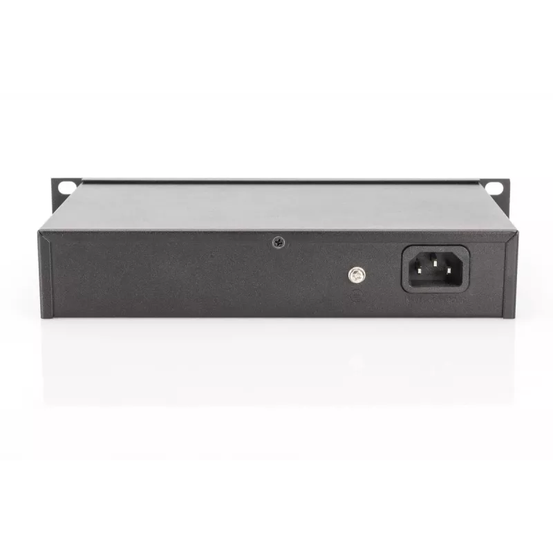 DIGITUS L2 zarządzany przełącznik Gigabit Ethernet PoE 8-portowy PoE, 10 cali, budżet PoE 80 W