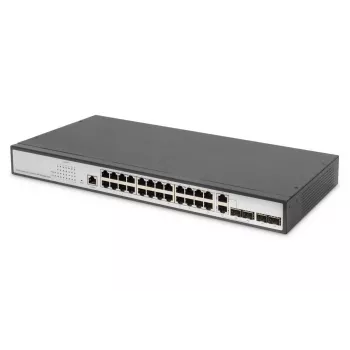 Zarządzalny przełącznik Gigabit Ethernet DIGITUS L2, 24 porty + 2 combo i 2 porty uplink SFP