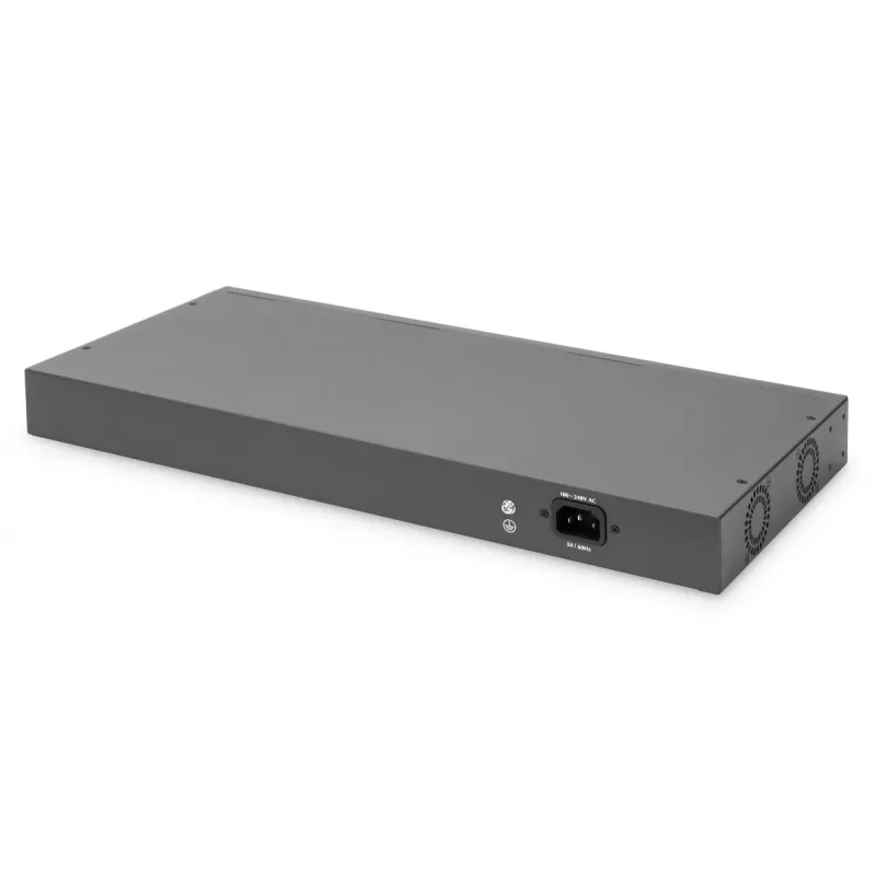 DIGITUS Fast Ethernet PoE Switch 16-port PoE + 2 Combo. 250W PoE budget