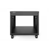 DIGITUS 8U szafa AVS 420x507x460mm gwintowane otwory montażowe kółka czarna
