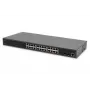 DIGITUS Przełącznik Gigabit Ethernet z iniektorem PoE 24 porty L2 zarządzalny 2 SFP uplink