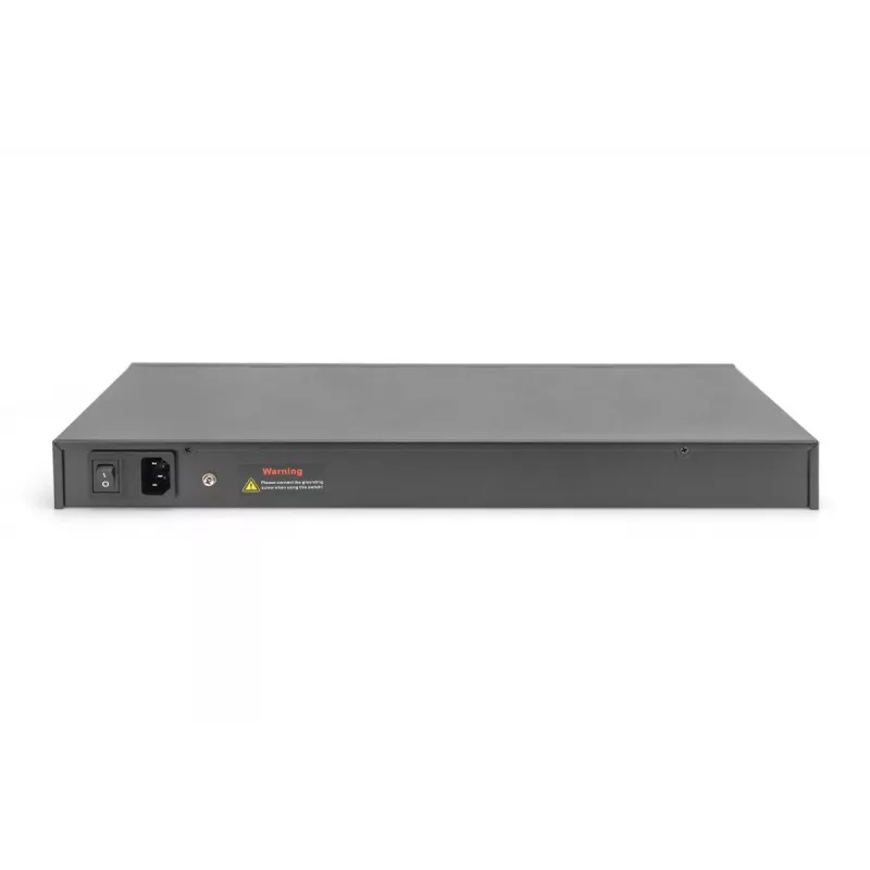 DIGITUS Przełącznik Gigabit Ethernet z iniektorem PoE 24 porty L2 zarządzalny 2 SFP uplink