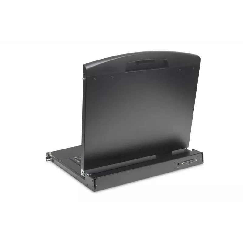Modułowa konsola DIGITUS 43,2 cm (19 cali) HD TFT z 1 portem VGA. RAL 9005 czarna - klawiatura GE