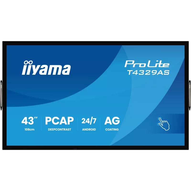 Monitor komputerowy iiyama T4329AS-B1AG 108 cm (42,5 cala) 3840 x 2160 pikseli 4K Ultra HD LED Dotykowy Czarny