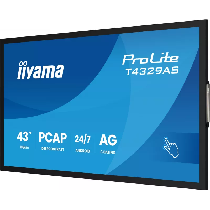 Monitor komputerowy iiyama T4329AS-B1AG 108 cm (42,5 cala) 3840 x 2160 pikseli 4K Ultra HD LED Dotykowy Czarny