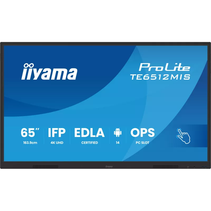 iiyama TE6512MIS-B4AG Wyświetlacz reklamowy w obudowie kiosku 165,1 cm (65 cali) LCD Wi-Fi 400 cd/m² 4K Ultra HD Czarny Ekran dotykowy Wbudowany procesor Android 24/7