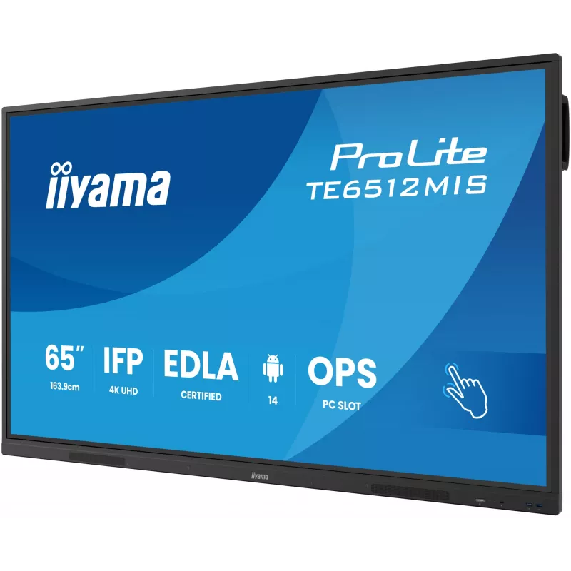 iiyama TE6512MIS-B4AG Wyświetlacz reklamowy w obudowie kiosku 165,1 cm (65 cali) LCD Wi-Fi 400 cd/m² 4K Ultra HD Czarny Ekran dotykowy Wbudowany procesor Android 24/7