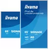 iiyama LH6581UHSG-1AG Wyświetlacz reklamowy Cyfrowy panel reklamowy 163,8 cm (64,5 cala) Wi-Fi 500 cd/m² 4K Ultra HD Biały Wbudowany procesor Android 24/7