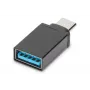 DIGITUS adapter USB Type-C, typ C na A Super-Speed, czarny