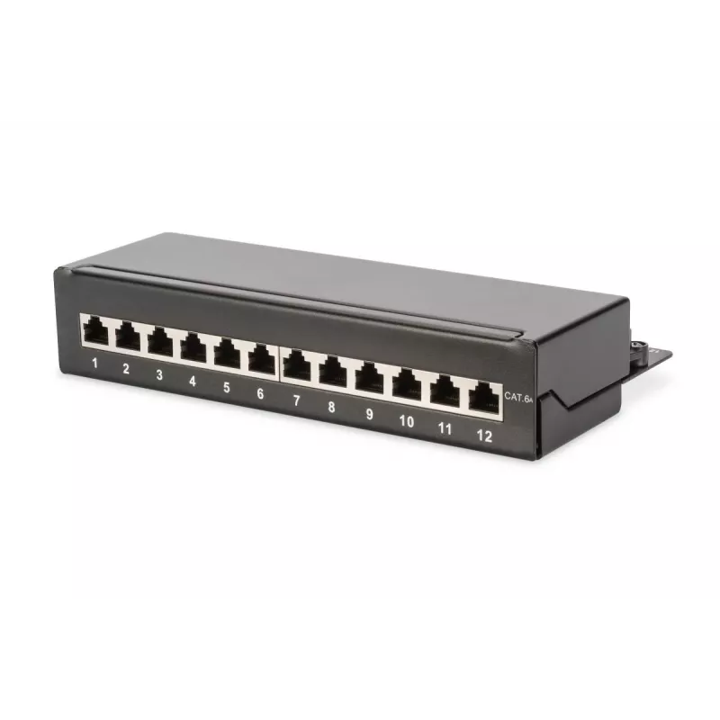 Patch Panel Digitus Desktop CAT 6A Klasa EA Ekranowany Czarny