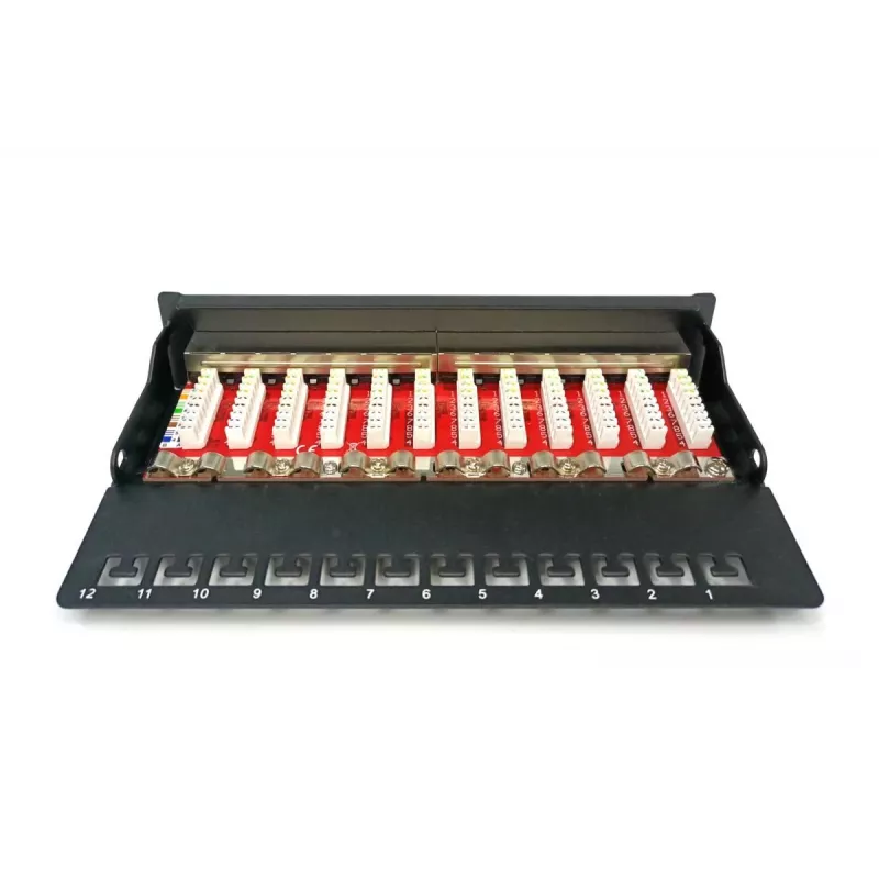 Patch Panel Digitus Desktop CAT 6A Klasa EA Ekranowany Czarny