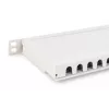 Panel krosowy DIGITUS CAT6A EA ekranowany, 24-portowy RJ45 z osłonami przeciwpyłowymi, 8P8C, 0,5U, szary RAL 7035
