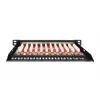 DIGITUS CAT6A Patch Panel, shielded,12-Port 1/2U, 10in rack mount, Czarny RAL 9005