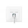 DIGITUS CAT6A klasa EA gniazdo sieciowe, ekranowane 1x RJ45, LSA, czysta biel, montaż podtynkowy, 8-kierunkowe