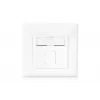 DIGITUS CAT6A klasa EA gniazdo sieciowe, ekranowane 1x RJ45, LSA, czysta biel, montaż podtynkowy, 8-kierunkowe