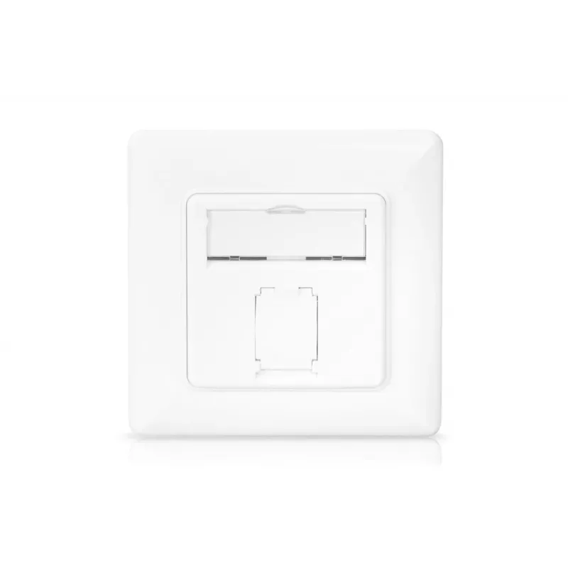 DIGITUS CAT6A klasa EA gniazdo sieciowe, ekranowane 1x RJ45, LSA, czysta biel, montaż podtynkowy, 8-kierunkowe