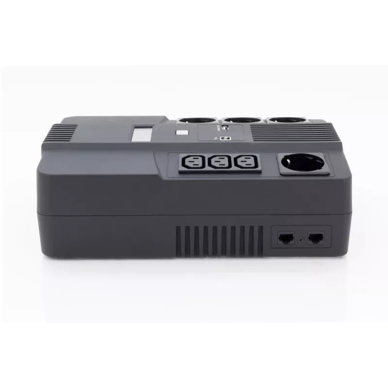 DIGITUS ALLINONE UPS 800VA/480W LED 12V 9AH 4XCEE 7/7 3XIEC C13 USB RJ45