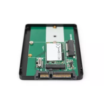 DIGITUS HDD Enclosure 2.5in SATA - M.2 lub mSATA SATA 3 6 Gbit/s, prędkość zapisu do 520 MB/s