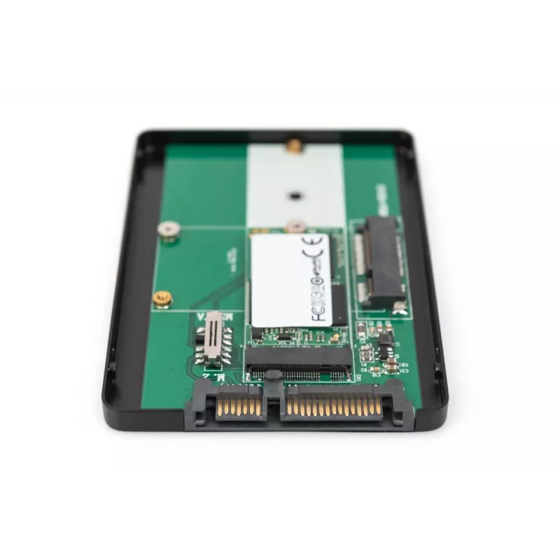 DIGITUS HDD Enclosure 2.5in SATA - M.2 lub mSATA SATA 3 6 Gbit/s, prędkość zapisu do 520 MB/s