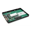 DIGITUS HDD Enclosure 2.5in SATA - M.2 lub mSATA SATA 3 6 Gbit/s, prędkość zapisu do 520 MB/s