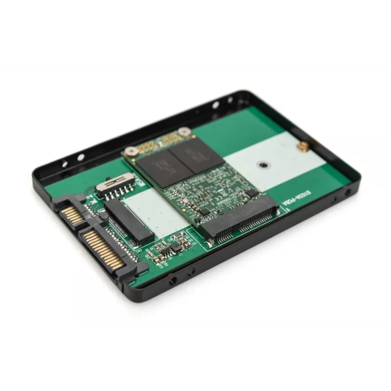 DIGITUS HDD Enclosure 2.5in SATA - M.2 lub mSATA SATA 3 6 Gbit/s, prędkość zapisu do 520 MB/s