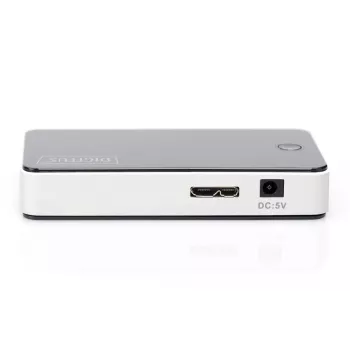 DIGITUS Hub USB 4-porty USB 3.0 Zewnętrzny Czarny Wykończenie Pianino
