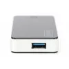 DIGITUS Hub USB 4-porty USB 3.0 Zewnętrzny Czarny Wykończenie Pianino