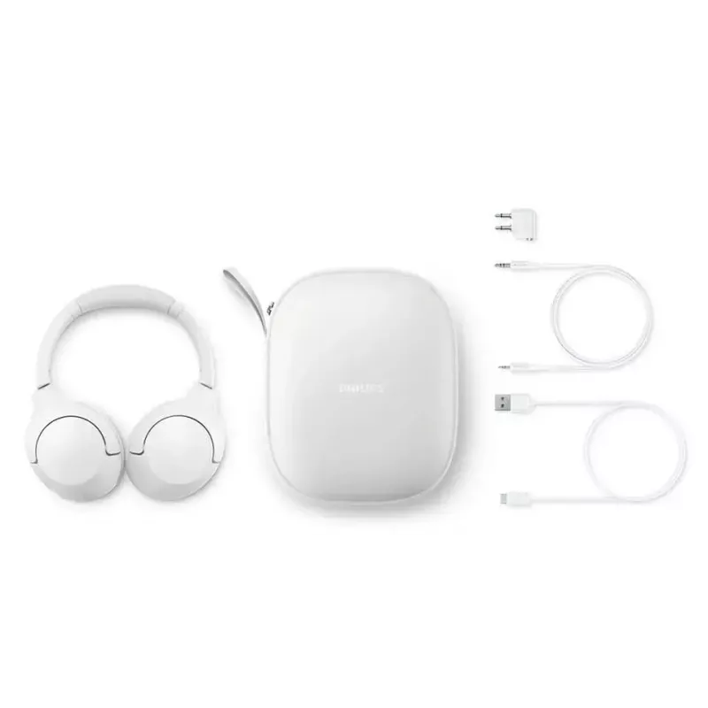 Philips TAH8506WT/00 słuchawki/zestaw słuchawkowy Bezprzewodowe Nagłowne Połączenia/Muzyka USB Type-C Bluetooth Białe