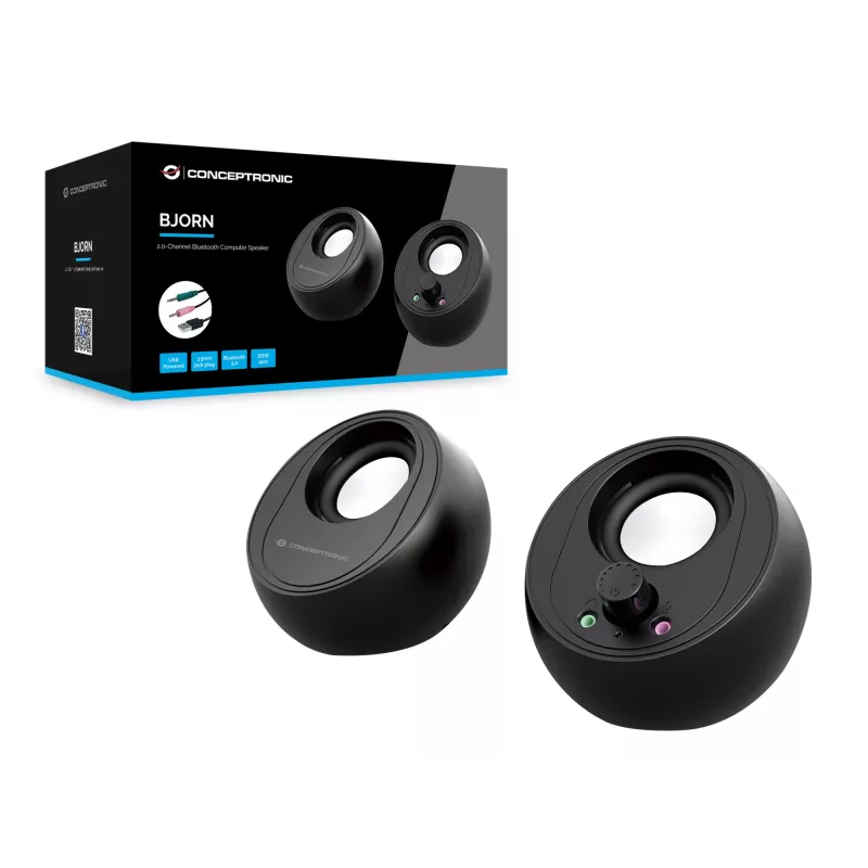 Conceptronic BJORN Głośnik Komputerowy 2.0-Kanałowy z Bluetooth, 10W