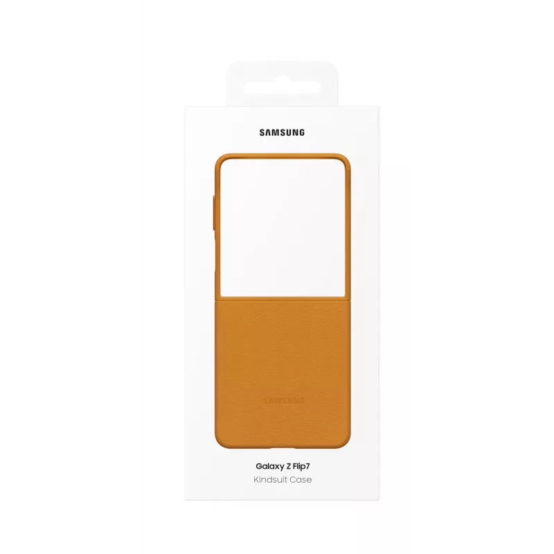 Ochronne etui z klapką Samsung Flip7 Kindsuit EF-VF766PAEGWW dla Galaxy Z Flip7 — Camel