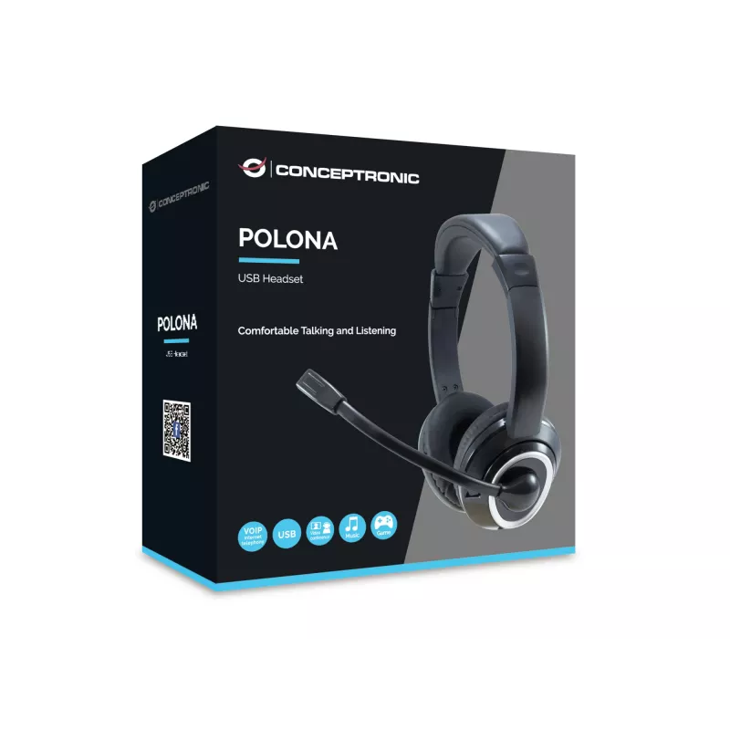 Zestaw słuchawkowy Conceptronic POLONA USB